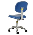 صندلی های ایمن و راحت صنعتی ESD PU رنگ چرم مشکی یا آبی استراحت بازو اختیاری