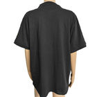 تی شرت 96٪ پنبه ای ESD ضد استاتیک مشکی Unisex برای آزمایشگاه Cleanroom