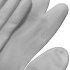 دستکش کار ایمنی پلی استر سفید PU Fintertip روکش ضد لغزش