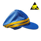 ESD Anti Static Hat آبی 98٪ پلی استر 2٪ فیبر کربن برای تمیز کردن