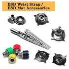 دستبند لاستیکی بند ضد الکتریسیته استاتیک فولادی ESD 2 عدد/ست