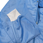 لباس ضد استاتیک ESD بدون گرد و غبار آبی قابل شستشو برای صنعت اتاق تمیز