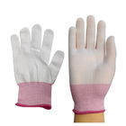دستکش های ایمنی کار بافتنی بدون گرد و غبار 100٪ پلی استر برای اتاق تمیز