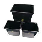 جعبه ابزار الکترواستاتیک اتاق تمیز پلاستیکی سیاه و سفید سطل زباله / سطل زباله ESD