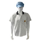 تی شرت های ESD سفید 7MM نوار 99٪ پلی استر + 1٪ سلسله کشی ابریشم ضد ایستاتیک پیلو