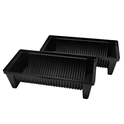 اتاق تمیز آزمایشگاه SMT PCB Arc Ring ESD سینی های پلاستیکی Box 26 Slot Storage Rack Plate Insert Antistatic Tray