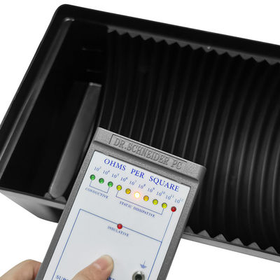 اتاق تمیز آزمایشگاه SMT PCB Arc Ring ESD سینی های پلاستیکی Box 26 Slot Storage Rack Plate Insert Antistatic Tray