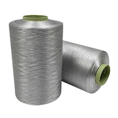 رشته خیاطی 150D/2 فیبر رسانا بلند خاکستری برای پارچه ESD / لباس