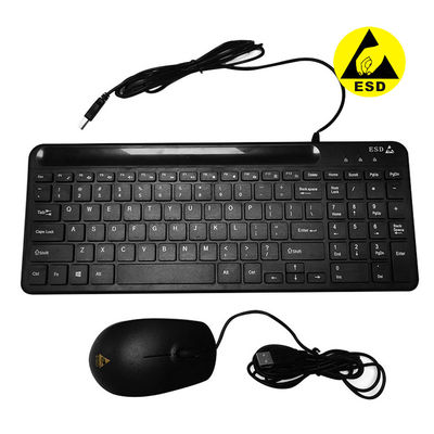 استفاده از اتاق تمیز ESD سیاه ESD antistatic با سیم ماوس صفحه کلید برای آزمایشگاه