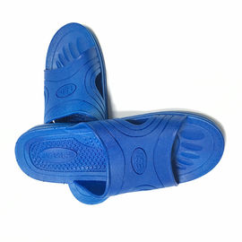 کفش ایمنی ESD Slipper Cross Type ESD SPU ماده رنگ آبی برای اتاق تمیز