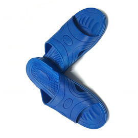 کفش ایمنی ESD Slipper Cross Type ESD SPU ماده رنگ آبی برای اتاق تمیز