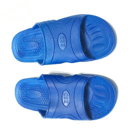 کفش ایمنی ESD Slipper Cross Type ESD SPU ماده رنگ آبی برای اتاق تمیز