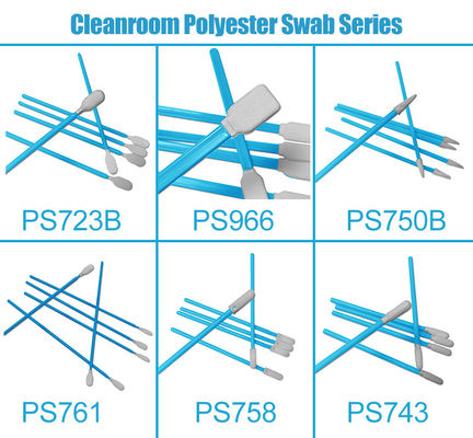 PS750B PCB تمیز کردن الکترونیک 74mm Lint رایگان اتاق تمیز پلی استر نوک سر Swabs