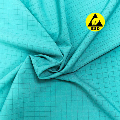 ESD پارچه ضد ایستاتیک 7mm شبکه 98٪ پلی استر + 2٪ پارچه کربن رسانا برای لباس ESD
