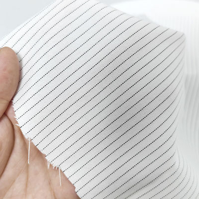 5mm Strip 65%Polyester 34%Vicose 1%Fiber Carbon پارچه ضد ایستاتیک اتاق تمیز پارچه ESD پارچه ضد ایستاتیک پارچه