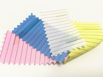 5mm Stripe Polyester ESD Fabric Antistatic 2/3 Twill 75D X 75D