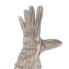 M / L دستکش ضد استاتیک کف دست لغزش با پشت دست راه راه 10 میلی متر