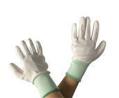 دستکش ضد استاتیک روکش نخل پلی اورتان سفید دستکش آستر پلی استر بدون درز