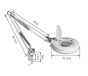 چراغ ذره بین بازویی 5 اینچی صرفه جویی در مصرف انرژی SMD ذره بین چراغ کار