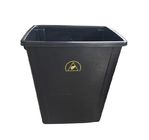 سطل زباله دائمی ESD سبک / سبد زباله رنگ مشکی با نماد ESD