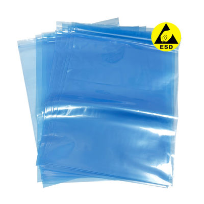 0.75mm*300*400mm کیسه های ضد ایستاتیک آبی ESD Zip Lock Bag برای اتاق تمیز