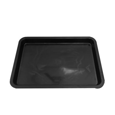 530x365x43mm ESD سینی های مربع ضد ایستاتیک سیاه پلاستیک مستطیل کم عمق سینی های ESD دایره چرخش الکترونیکی
