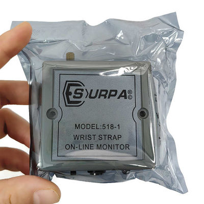 ابزار نظارت آنلاین ضد ایستاتیک بند مچ دست SURPA 518-1 تست کننده آلارم اتوماتیک حلقه ای استاتیک