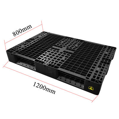 Antistatic Stacking ESD Plastic Pallets For Industry 1200*800*140mm