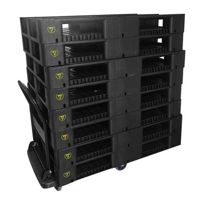 Antistatic Stacking ESD Plastic Pallets For Industry 1200*800*140mm
