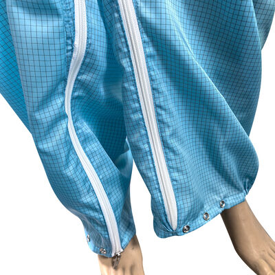 لباس سرهمی ضد الکتریسیته ساکن ESD تمام بدن با کلاه و ماسک آبی