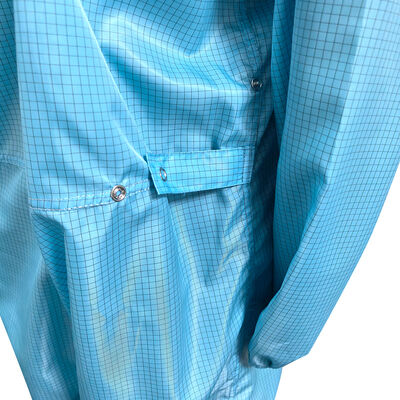 لباس سرهمی ضد الکتریسیته ساکن ESD تمام بدن با کلاه و ماسک آبی