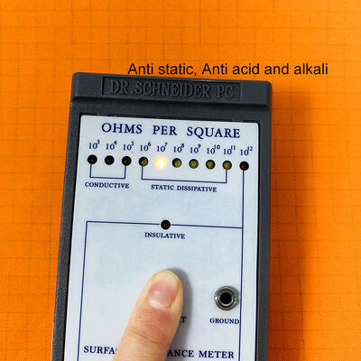 رنگ نارنجی ESD پارچه بدون گرد و غبار با اسید ضد استاتیک و قلی