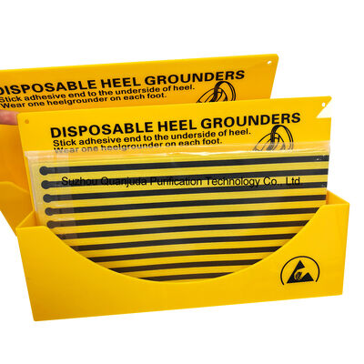 Yellow Plastic Disposable Heel Strap Storage Box