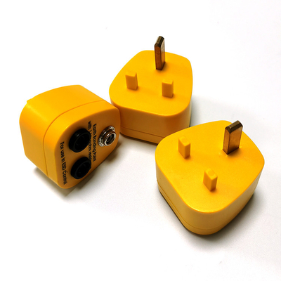ABS Snap Grounding ESD انگلستان ایالات متحده آمریکا اتحادیه اروپا صنعتی دوشاخه زرد رنگ