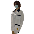 همه سایزهای موجود ESD Antistatic TC Coat سفید رنگ سفارشی