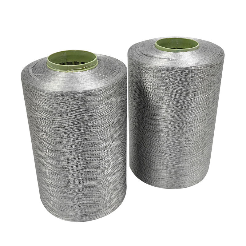 رشته خیاطی 150D/2 خاکستری برای ساخت لباس ضد ایستاتیک رشته فیبر کربن پلی استر فیبر رسانا بلند