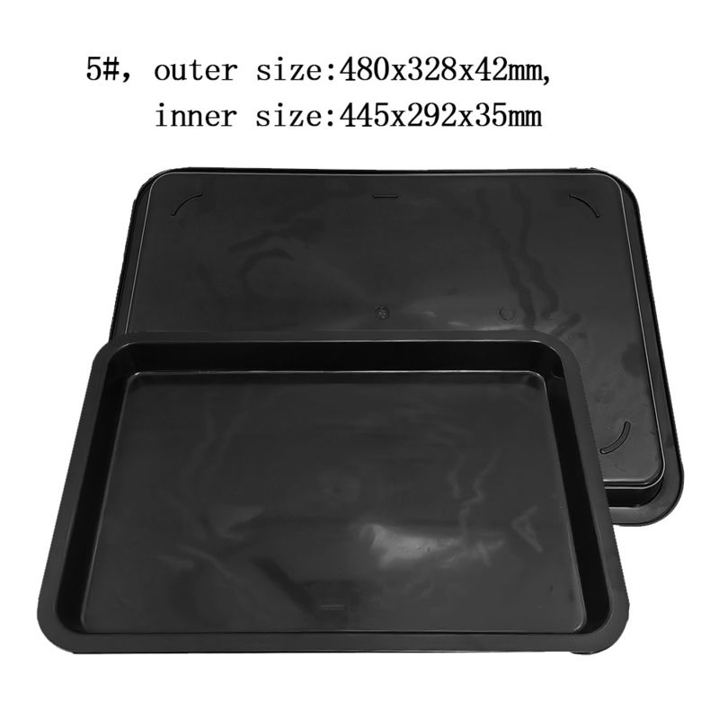 480x328x42mm Anti Static Square Tray Black Plastic Square Basin ESD جعبه گردش مالی قطعات الکترونیکی جعبه مواد ذخیره سازی جعبه پلاستیکی