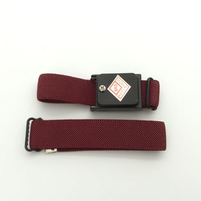 بند الاستیک بافتنی نارنجی آبی Maroon Color بی سیم ESD مچ بند ضد استاتیک