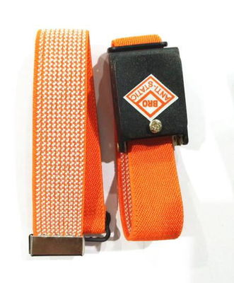 بند الاستیک بافتنی نارنجی آبی Maroon Color بی سیم ESD مچ بند ضد استاتیک