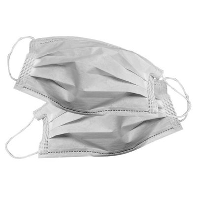 ماسک صورت 3 لایه ای یکبار مصرف سفید و غیر بافته سفید برای اتاق تمیز